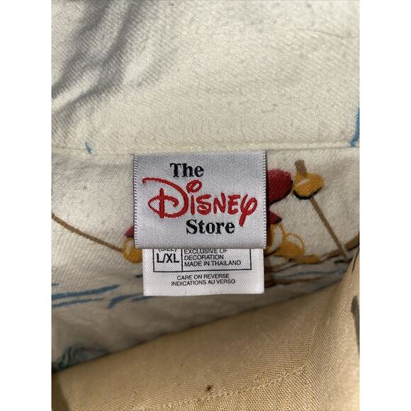 Disney Store Winnie The Pooh On Skis Winter Cozy Comfy Warm Flannel Gown L/XL - Picture 7 of 8